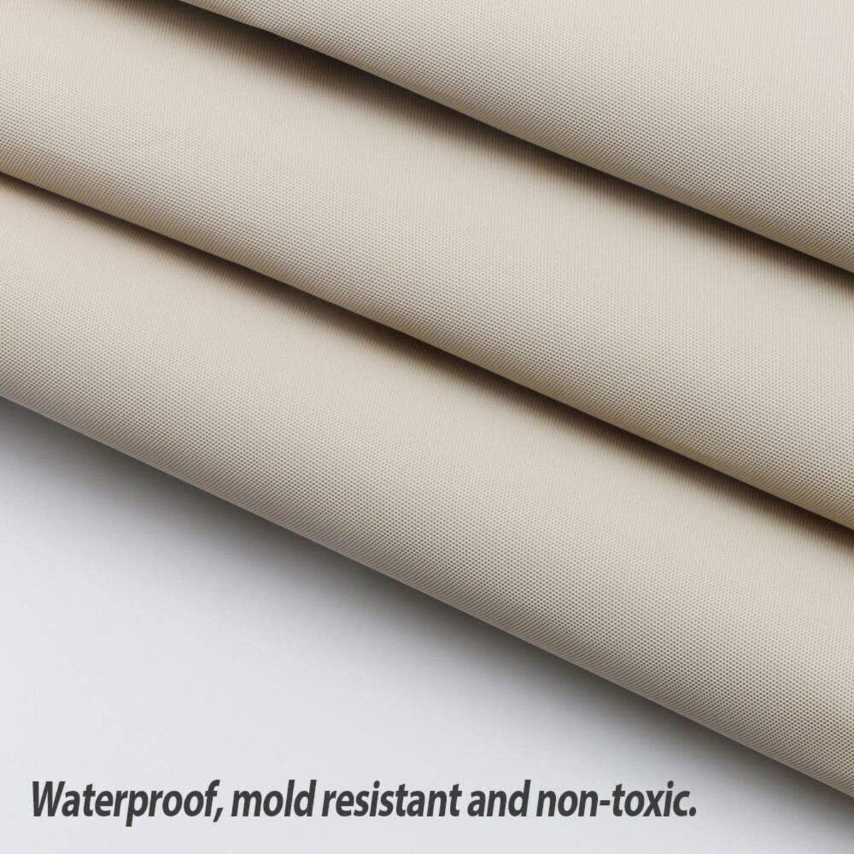 Funria Duschvorhang Beige 180x180 cm Anti-schimmel Wasserdicht mit 12