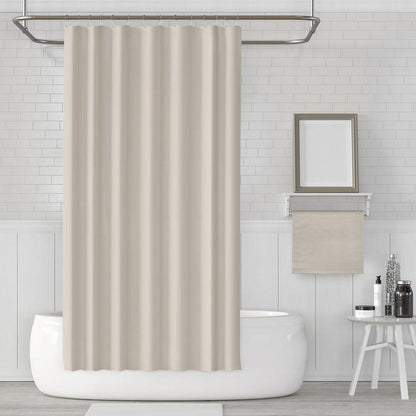 Duschvorhang Beige 180x180 cm Anti-schimmel Wasserdicht mit 12 Ringe