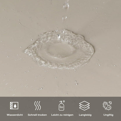 Duschvorhang Beige 180x200 cm Anti-Schimmel Wasserdicht