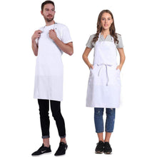 Verstellbare Kochschürze mit Tasche – Weiß XL