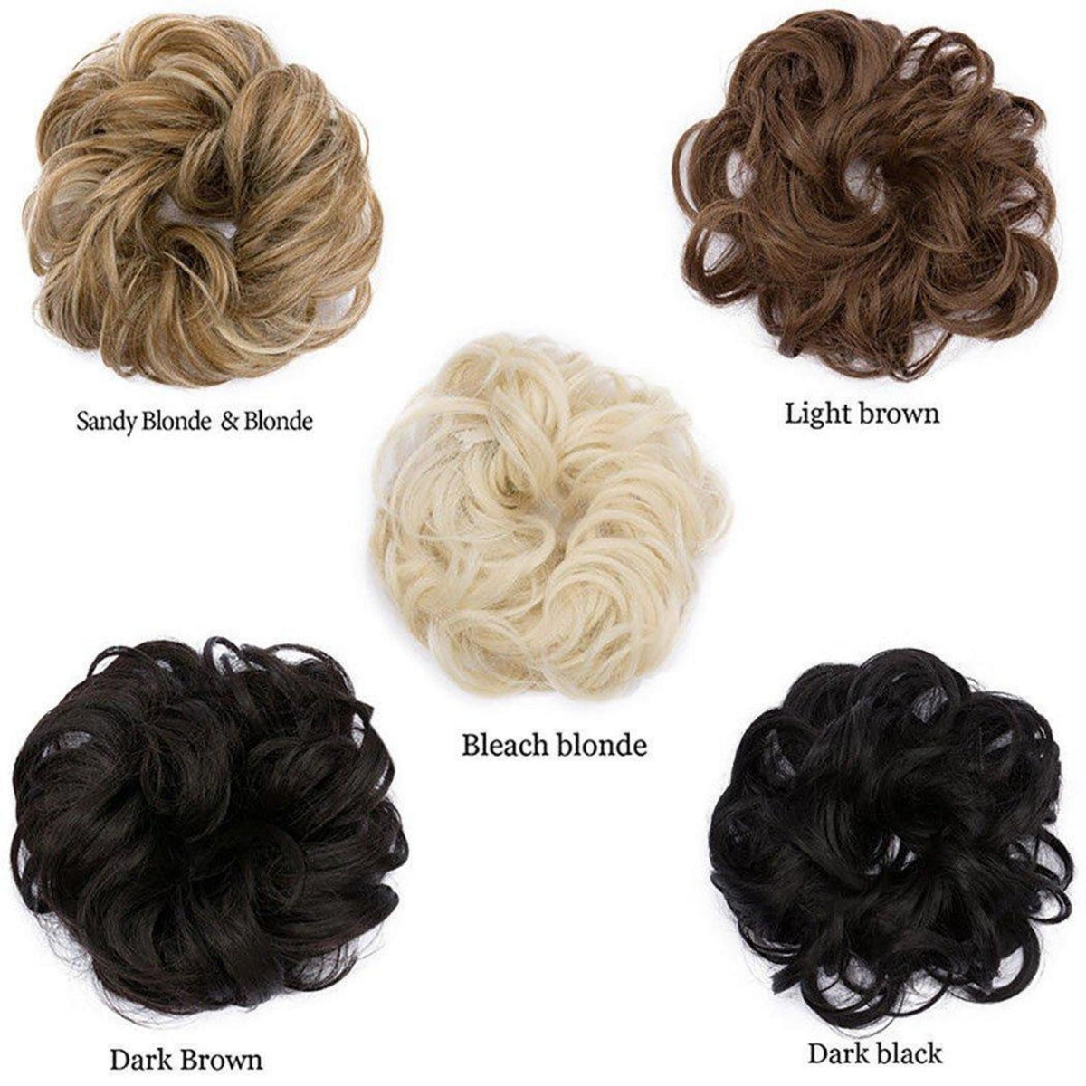 Voluminöser Haargummi Bleichblond - Haarverdichtung 30g