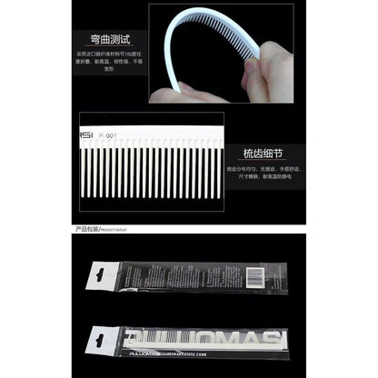 Professioneller weißer Friseur Carbon Kamm Set für