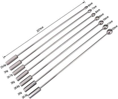 Edelstahl Penis Plug Urethral Dilatoren 7 Größen 8mm