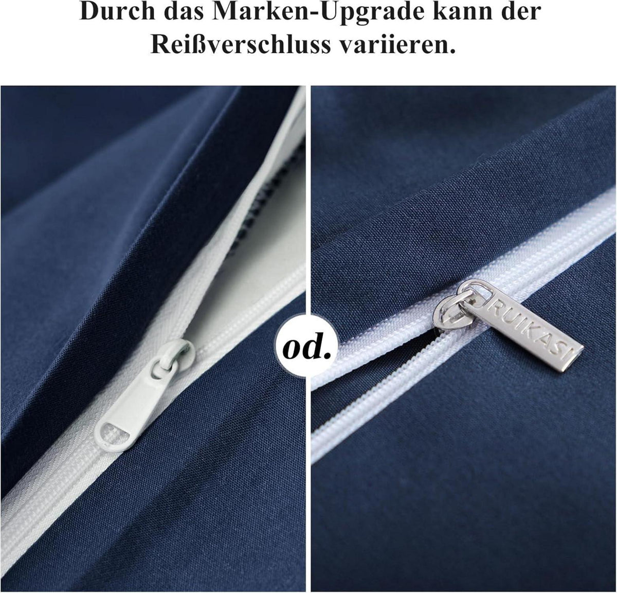 Bettwäsche Set 135x200 Dunkelblau Kissenbezüge Mikrofaser