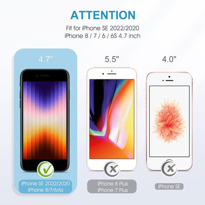 iPhone SE 2022/2020 Panzer Schutz Glas, 3 Stück 9H Härte Schutzfolie