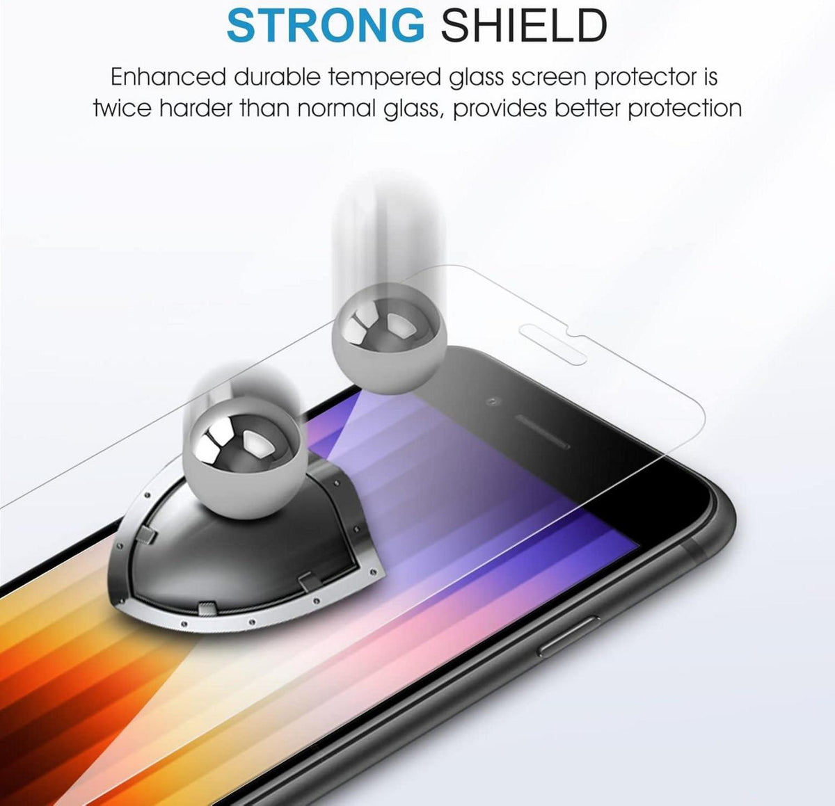 Panzer Schutzfolie 3 Stück für iPhone SE 2022/2020, 9H Härte
