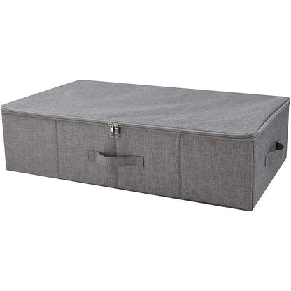 Faltbare Unterbett-Aufbewahrungsbox mit Deckel, dunkelgrau