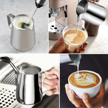 Milchkännchen 400ml Edelstahl Messkanne für Cappuccino Kaffee Sahne Butter