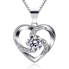 B.Catcher Herz Kette Damen 925 Sterling Silber Zirkonia 45CM