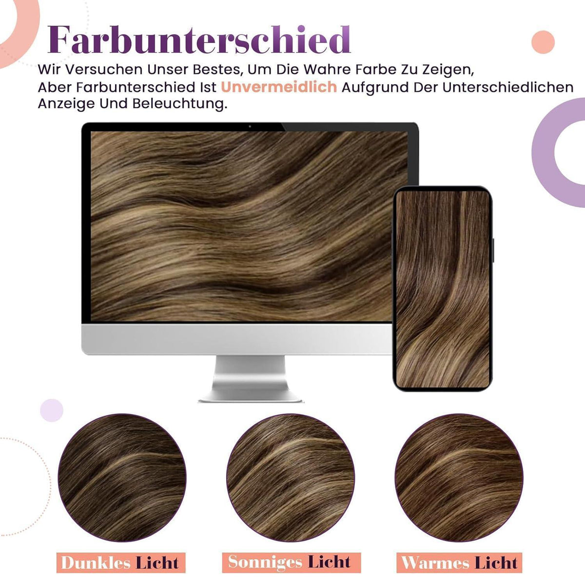 Echthaar Clip-In Braun 55cm – Haarverlängerung Balayage