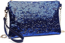 Miss Lulu Mini Pailletten Umhängetasche Damen Schultertasche