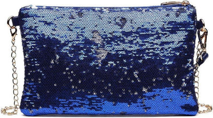 Pailletten Clutch Umhängetasche Party Damen Mini Eleganter Glanz