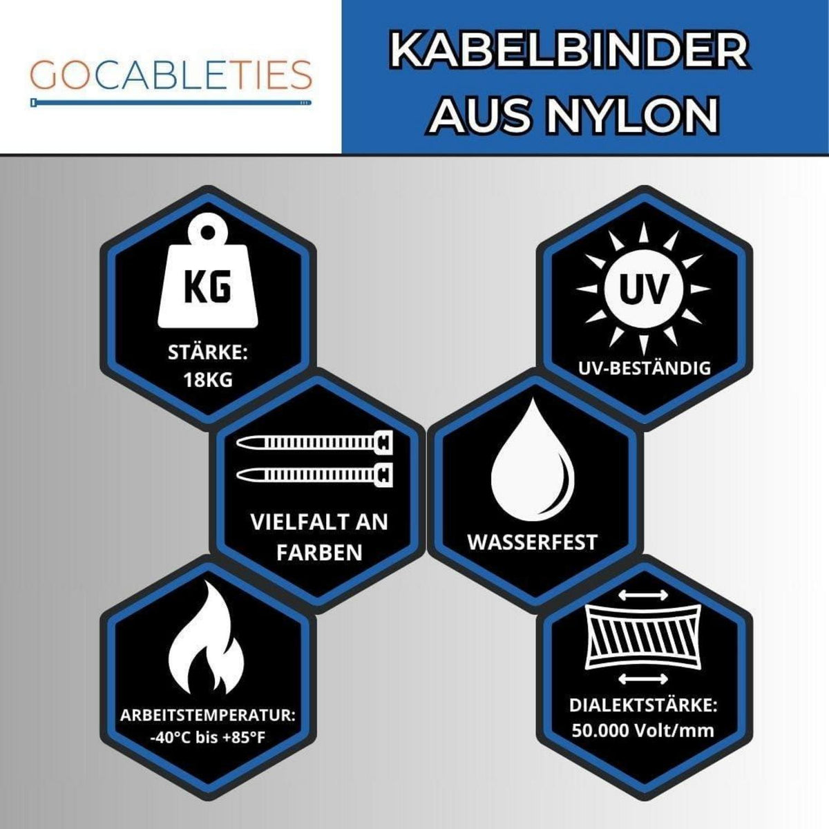 100 Kabelbinder Braun 150mm – Robust & UV Beständig