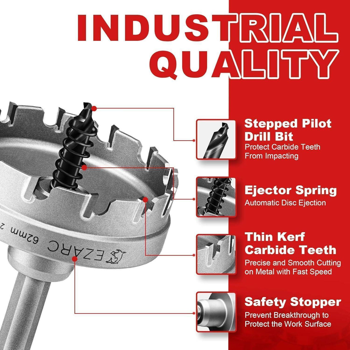 Hartmetall-Lochsäge 110mm für Edelstahl & Metall