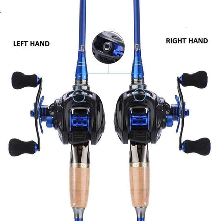 Baitcasting Angelrolle 7.0:1 Carbon Fiber Drag 9+1 Lager Dual Magnetic