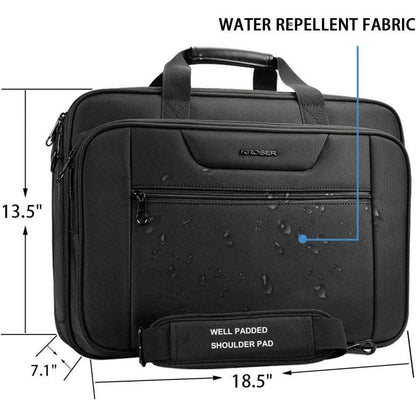 KROSER Laptop Tasche XXL 18.5 Zoll Wasserabweisend Schwarz