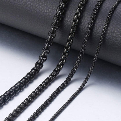 Edelstahl Box Kette für Damen und Herren, 2-5mm Breite