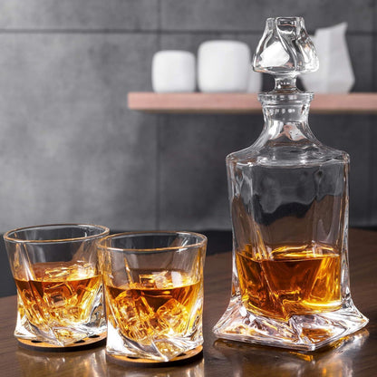 KANARS 7-teiliges Whisky Dekanter und Gläser Set, Bleifrei