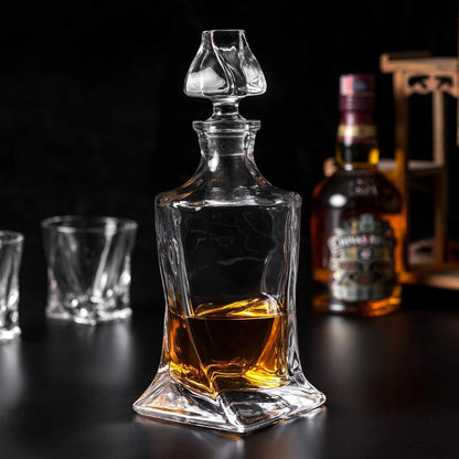 KANARS 7-teiliges Whisky Dekanter und Gläser Set, Bleifrei