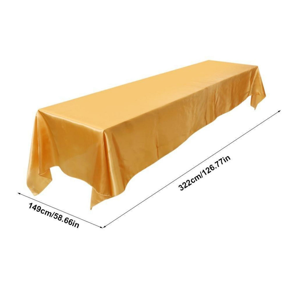 Rechteckige Tischdecke aus Polyester, Spill Proof, Gold