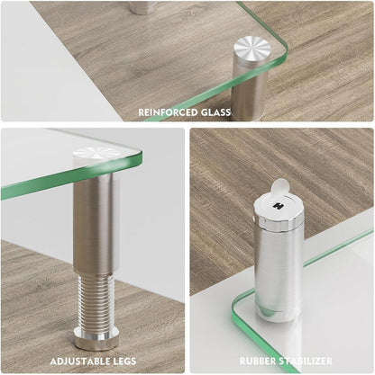 Monitorständer aus Glas höhenverstellbarer Laptopständer HD01T-001P