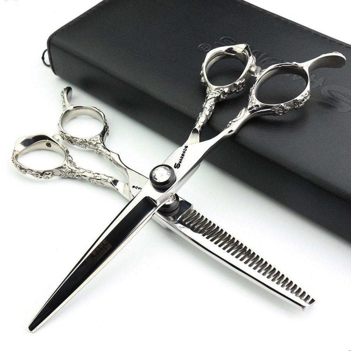 6-Zoll Linkshänder Friseurschere Set | 440C Stahl, Professionell