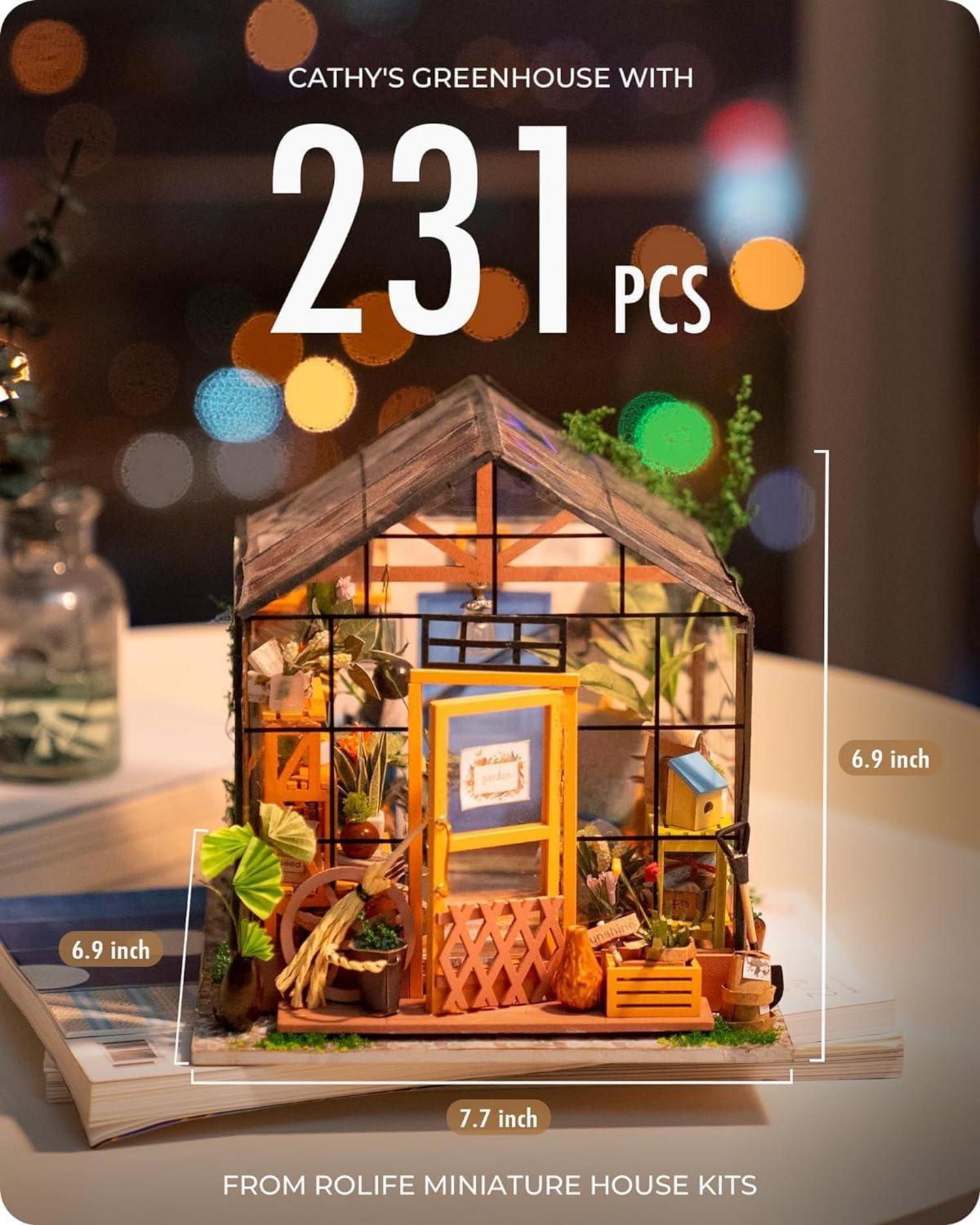 Rolife DIY Miniatur Haus Gewächshaus Bausatz für Erwachsene