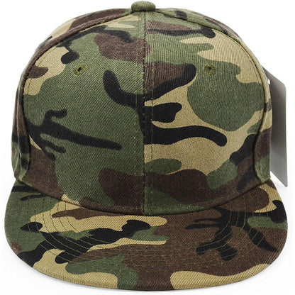 Camouflage Baseballkappe – Unisex Outdoor Cap mit Flachschrim
