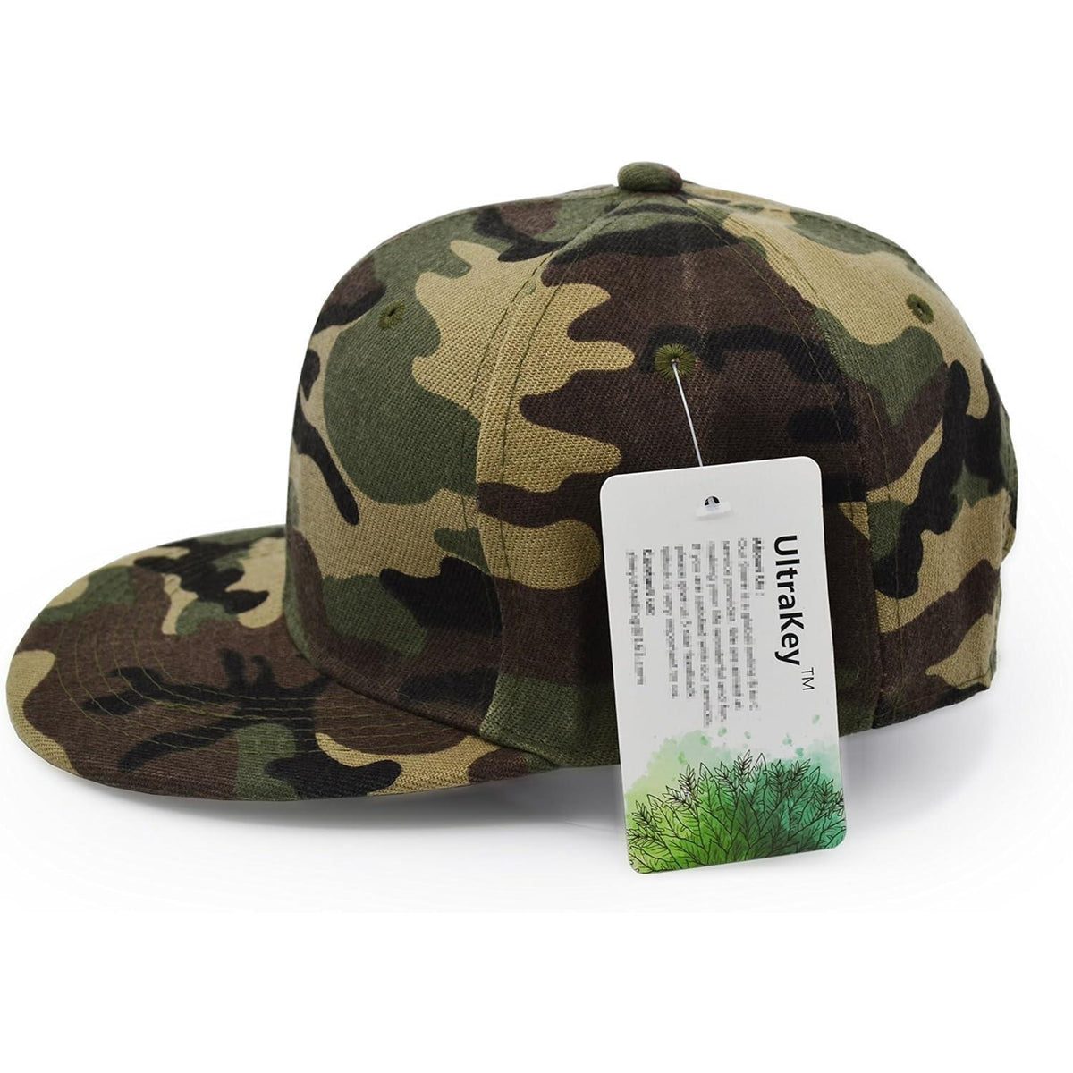 Camouflage Baseballkappe – Unisex Outdoor Cap mit Flachschrim