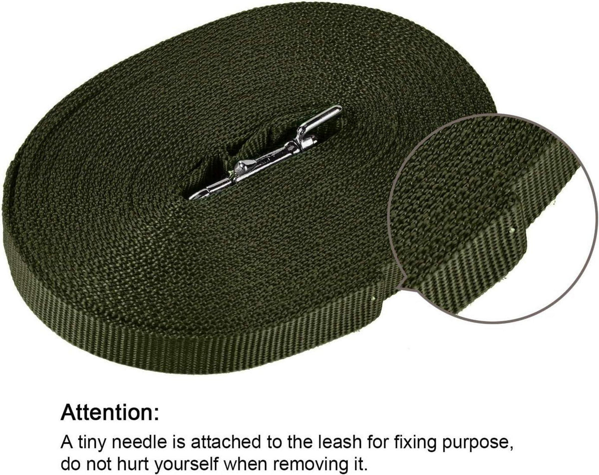 HAPPY HACHI Nylon Schleppleine für Hunde, 10m Trainingsleine mit D-Karabiner, wasserfest