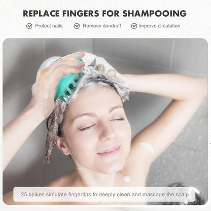 Kopfhaut Massagebürste Shampoo Haarbürste Peeling Haarwachstum Massage Grün