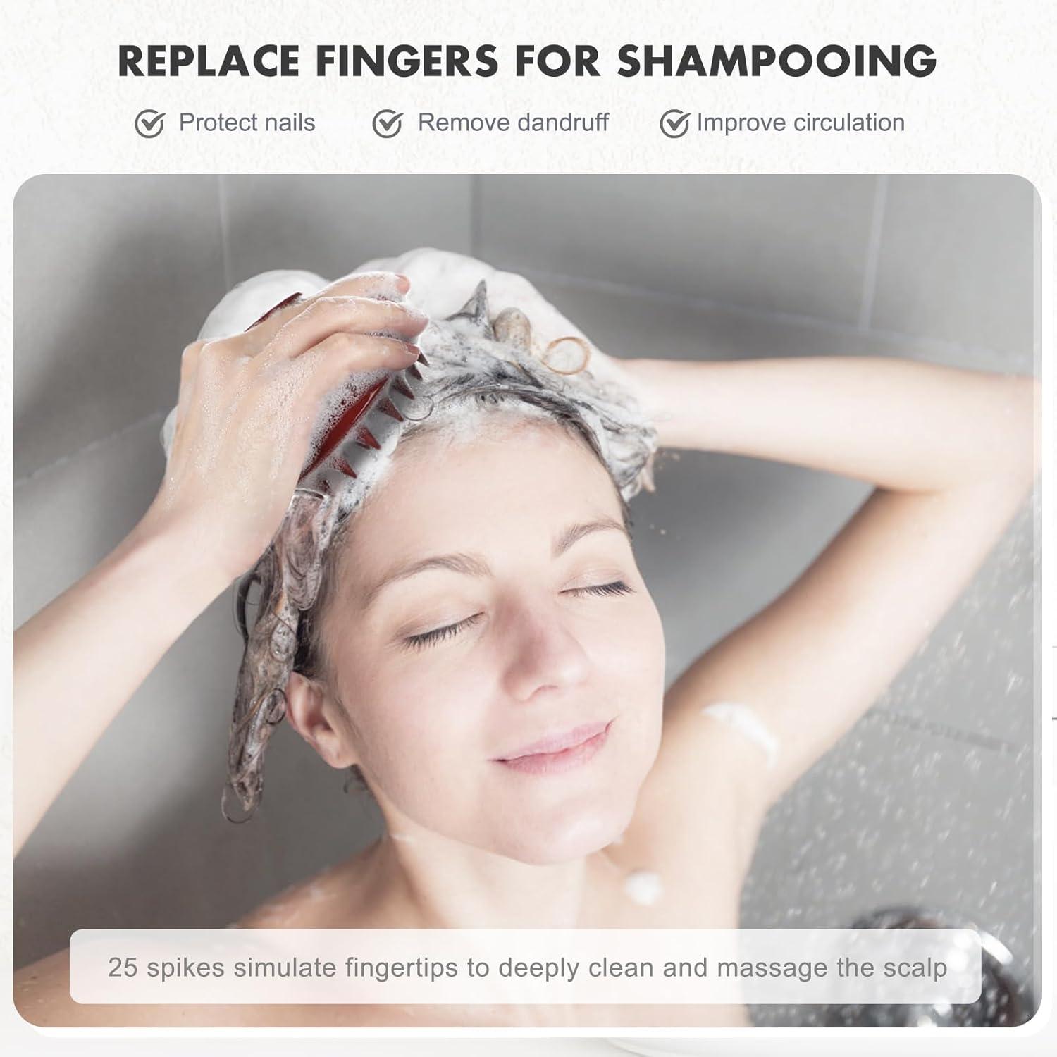 FReatech Kopfhaut Massagebürste Shampoo Haarbürste Peeling Stimuliert