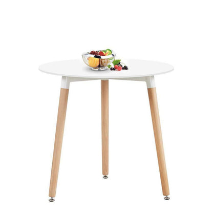 Runder Esstisch Weiß – Küchentisch Holz 80x80cm Skandinavisch