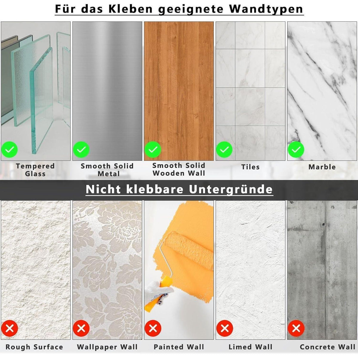 Klopapierhalter ohne Bohren, Edelstahl, Silber
