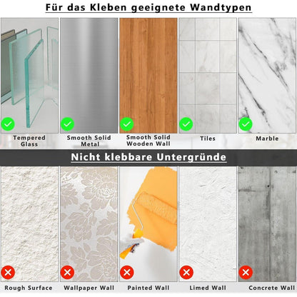 Klopapierhalter ohne Bohren, Edelstahl, Silber