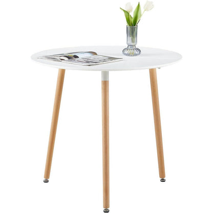 Runder Esstisch Weiß 80cm – Skandinavischer Küchentisch