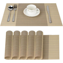 Platzsets 6er Set Gestreift Beige 30x45cm Rutschfest Hitzebeständig