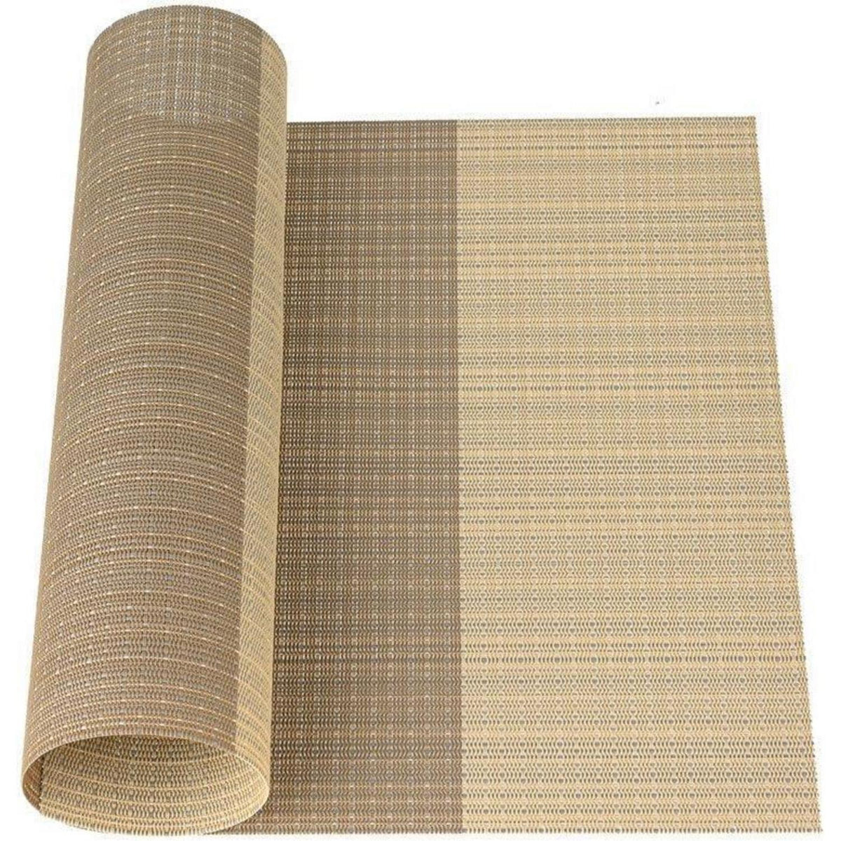 Platzsets 6er Set Gestreift Beige 30x45cm Rutschfest Hitzebeständig