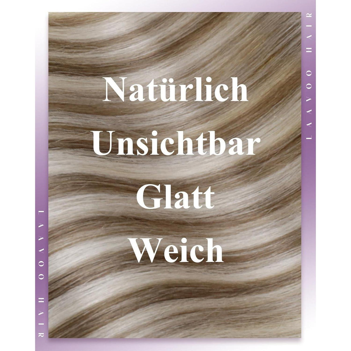 Echthaar Tressen Blond Highlights Microbead 45cm