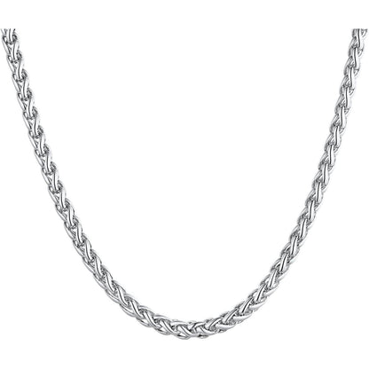 U7 klassische Weizenkette Edelstahl vergoldet 3mm breit 55cm