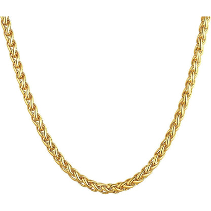 Edelstahl Weizenkette vergoldet 3mm 46cm Gold