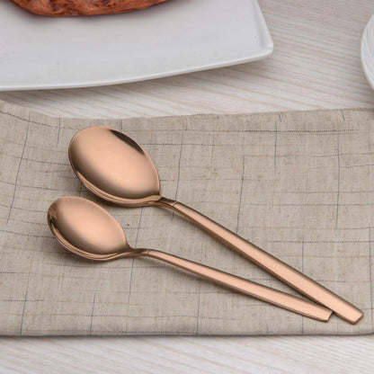 30-teiliges Besteckset Roségold, Service für 6 Personen, Edelstahl, spülmaschinenfest
