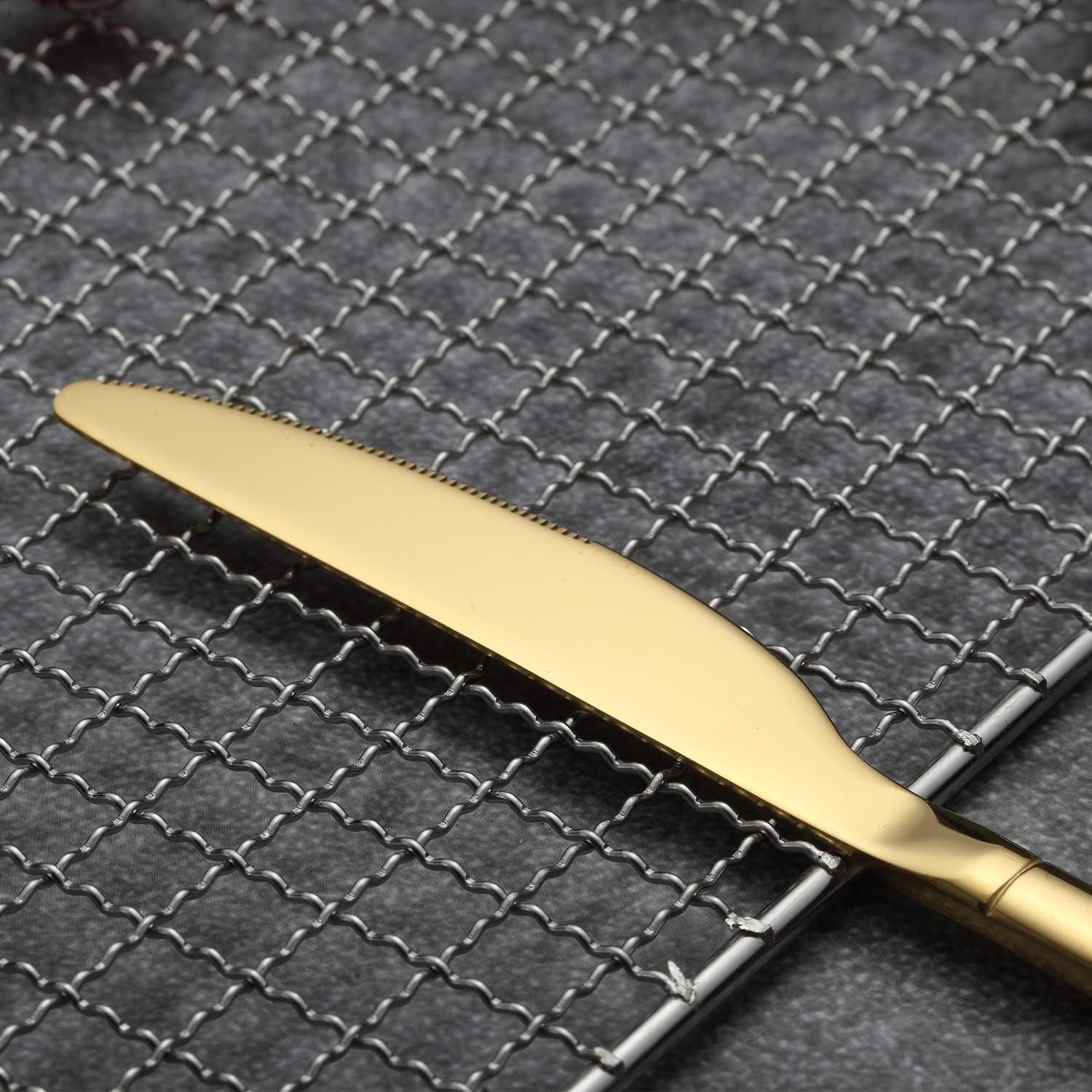 30-teiliges Titan vergoldetes Besteckset für 6 Personen in Gold Glanz