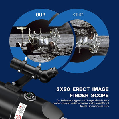 Teleskop Astronomie 400/80MM Refraktor für Kinder Einsteiger Schwarz
