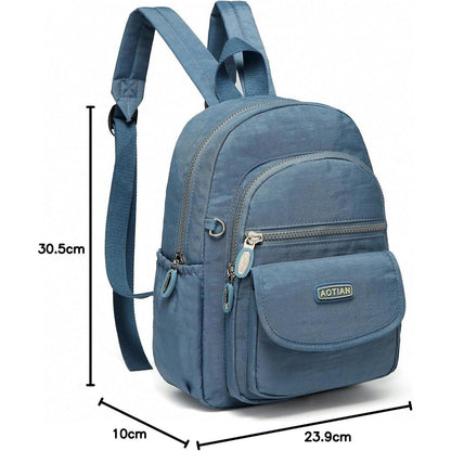 Mini Rucksack Damen & Mädchen, Hellblau, 7L, Leicht & Geräumig