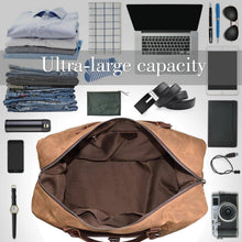 Vintage Canvas Leder Weekender Tasche Herren Reisetasche