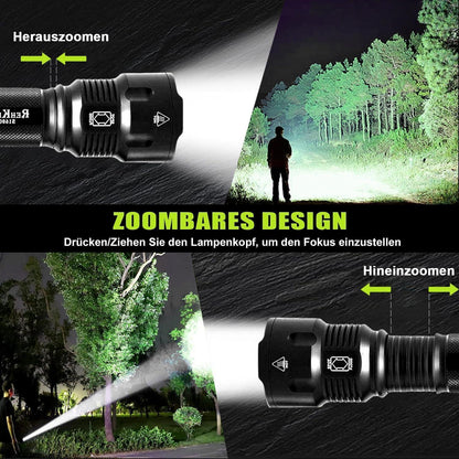 LED Taschenlampe Extrem Hell 3300 Lumen Camping Outdoor