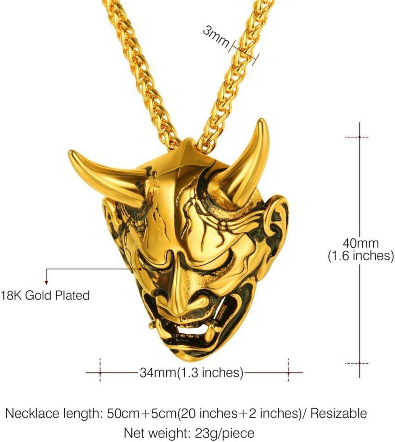 Dämonenschädel Punk Schädel Anhänger 925 Silber Gothic