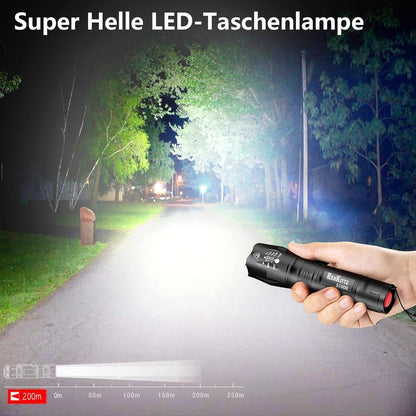2er Pack REHKITTZ LED Taschenlampe 2000 Lumen Outdoor