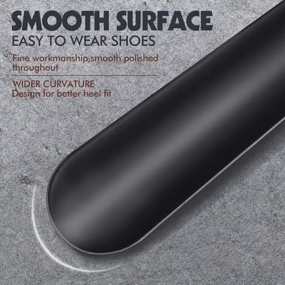 Schuhlöffel Metall Lang 42cm Edelstahl Shoe Horn Schwarz